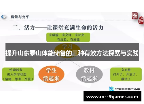 提升山东泰山体能储备的三种有效方法探索与实践
